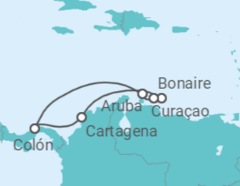 Itinerário do Cruzeiro Bonaire, Santo Eustáquio e Saba, Curaçao, Aruba, Panamá - Royal Caribbean