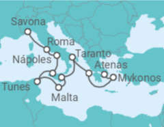 Itinerário do Cruzeiro De Savona a Atenas - Costa Cruzeiros
