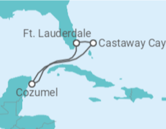 Itinerário do Cruzeiro México - Disney Cruise Line