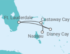 Itinerário do Cruzeiro Bahamas - Disney Cruise Line