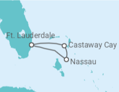 Itinerário do Cruzeiro Bahamas - Disney Cruise Line