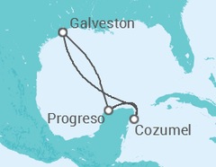 Itinerário do Cruzeiro México - Disney Cruise Line
