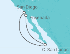 Itinerário do Cruzeiro México - Disney Cruise Line