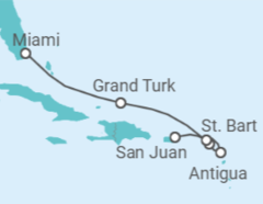 Itinerário do Cruzeiro Bahamas, Guadalupe, Antígua E Barbuda - Explora Journeys