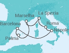 Itinerário do Cruzeiro Itália, Espanha, França - Royal Caribbean