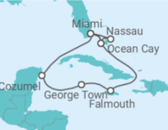 Itinerário do Cruzeiro Jamaica, Ilhas Caimão, México, EUA, Bahamas - MSC Cruzeiros