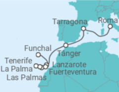 Itinerário do Cruzeiro Ilhas Canárias - MSC Cruzeiros