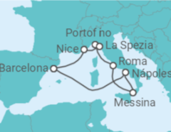 Itinerário do Cruzeiro Itália, França - Celebrity Cruises