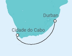 Itinerário do Cruzeiro África do Sul - MSC Cruzeiros
