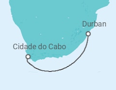 Itinerário do Cruzeiro África do Sul - MSC Cruceros