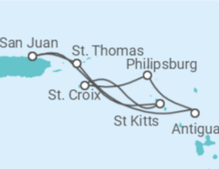 Itinerário do Cruzeiro Ilhas Virgens Americanas, Antígua E Barbuda, Sint Maarten - Royal Caribbean