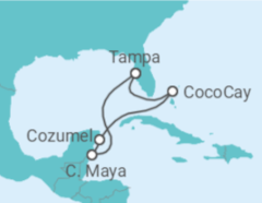 Itinerário do Cruzeiro México - Royal Caribbean
