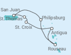 Itinerário do Cruzeiro Ilhas Virgens Americanas, Antígua E Barbuda, Sint Maarten - Royal Caribbean