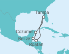 Itinerário do Cruzeiro Honduras, Belize, México - Carnival Cruise Line