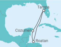 Itinerário do Cruzeiro Honduras, México - Carnival Cruise Line