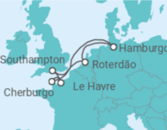 Itinerário do Cruzeiro Holanda, França, Reino Unido - MSC Cruceros