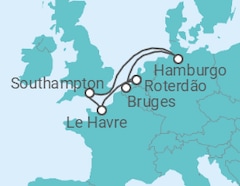 Itinerário do Cruzeiro França, Reino Unido, Alemanha, Bélgica TI - MSC Cruzeiros