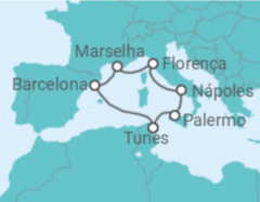 Itinerário do Cruzeiro Mediterrâneo Virtuoso 2027
 - MSC Cruzeiros