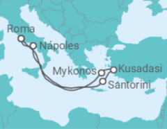 Itinerário do Cruzeiro Grécia, Turquia, Itália - Royal Caribbean