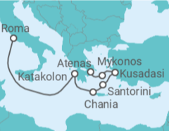 Itinerário do Cruzeiro Grécia, Turquia - Royal Caribbean