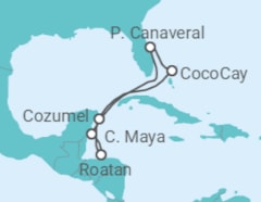 Itinerário do Cruzeiro México, Honduras - Royal Caribbean