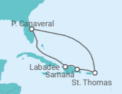 Itinerário do Cruzeiro Ilhas Virgens Americanas, República Dominicana - Royal Caribbean