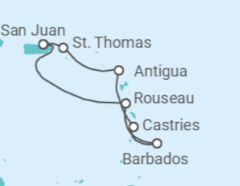 Itinerário do Cruzeiro Barbados, Santa Lúcia, Antígua E Barbuda, Ilhas Virgens Americanas - Celebrity Cruises