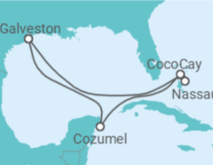 Itinerário do Cruzeiro México, Bahamas - Royal Caribbean