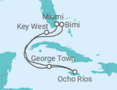 Itinerário do Cruzeiro EUA, Jamaica, Ilhas Caimão - Virgin Voyages