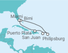 Itinerário do Cruzeiro Porto Rico, Sint Maarten - Virgin Voyages