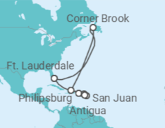 Itinerário do Cruzeiro Porto Rico, Sint Maarten, Antígua E Barbuda - Princess Cruises
