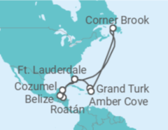 Itinerário do Cruzeiro Bahamas, EUA, Honduras, Belize, México - Princess Cruises