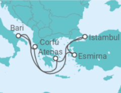 Itinerário do Cruzeiro Grécia, Itália, Turquia - MSC Cruzeiros