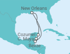 Itinerário do Cruzeiro México, Belize - Royal Caribbean