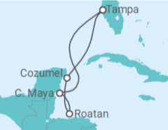 Itinerário do Cruzeiro México, Honduras - Royal Caribbean