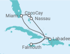 Itinerário do Cruzeiro Jamaica, Bahamas - Royal Caribbean