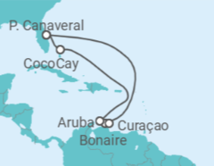 Itinerário do Cruzeiro Curaçao, Bonaire, Santo Eustáquio e Saba, Aruba - Royal Caribbean