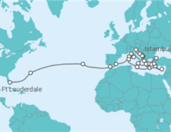 Itinerário do Cruzeiro Volta ao mundo - Princess Cruises