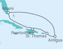 Itinerário do Cruzeiro Antígua E Barbuda, Ilhas Virgens Americanas - MSC Cruzeiros