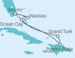 Itinerário do Cruzeiro Bahamas - MSC Cruzeiros