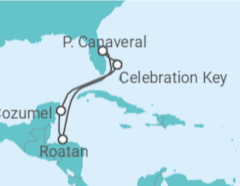 Itinerário do Cruzeiro Honduras, México - Carnival Cruise Line