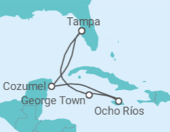 Itinerário do Cruzeiro Ilhas Caimão, Jamaica, México - Carnival Cruise Line