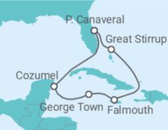 Itinerário do Cruzeiro México, Ilhas Caimão, Jamaica - NCL Norwegian Cruise Line