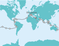 Itinerário do Cruzeiro Volta ao mundo 2028 - MSC Cruzeiros