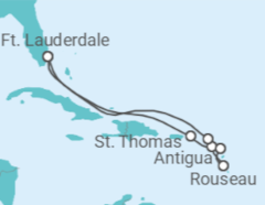 Itinerário do Cruzeiro Ilhas Virgens Americanas, Antígua E Barbuda, Sint Maarten - Princess Cruises