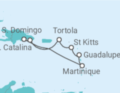 Itinerário do Cruzeiro Martinique, Guadalupe, São Cristóvão E Neves, Ilhas Virgens Britânicas - Costa Cruzeiros
