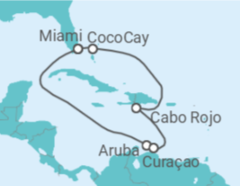 Itinerário do Cruzeiro Aruba, Curaçao - Royal Caribbean