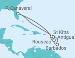 Itinerário do Cruzeiro Antígua E Barbuda, Barbados, São Cristóvão E Neves - Royal Caribbean