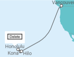 Itinerário do Cruzeiro Havai - Celebrity Cruises
