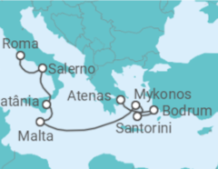 Itinerário do Cruzeiro Turquia, Grécia, Malta, Itália - Virgin Voyages